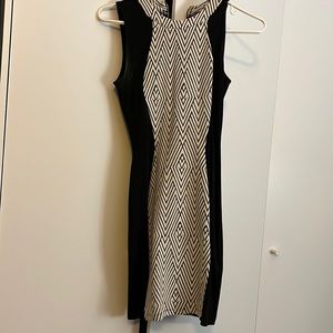 Fitted Black and white dress